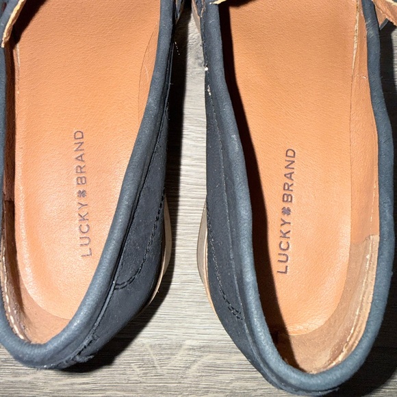 Lucky Brand Black Loafers with Cork Sole and 1.5 inch heel - Picture 7 of 9